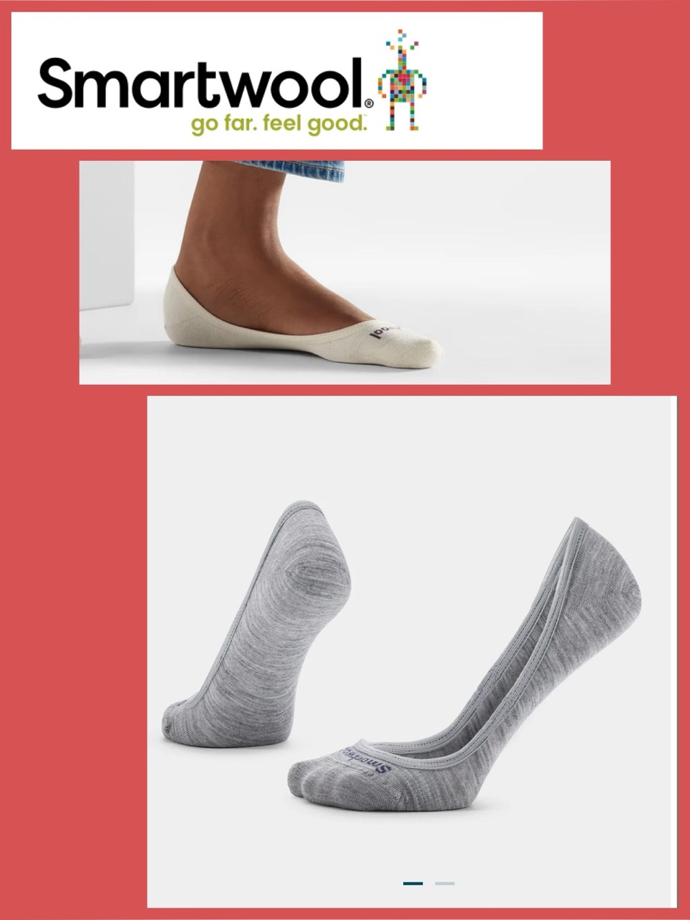 Smartwoool 2 Pairs No Show Socks